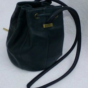 Rare, Navy Blue, Etienne Aigner Bucket Bag Purse